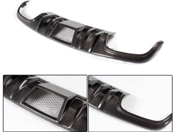 Mercedes-benz s204 w204 c63 amg vrs style carbon fiber rear diffuser pre facelift