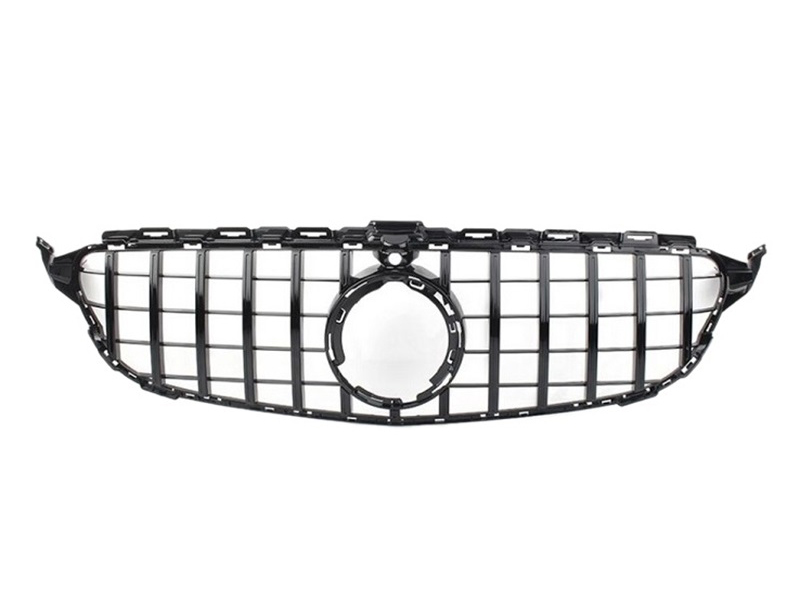 MERCEDES-BENZ C Class A205 C205 S205 W205 14-18 GLOSS BLACK PANAMERICANA GT Style Grille with Cam