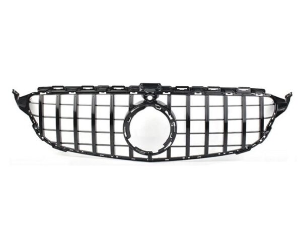 MERCEDES-BENZ C Class A205 C205 S205 W205 19+ GLOSS BLACK PANAMERICANA GT Style Grille with Cam