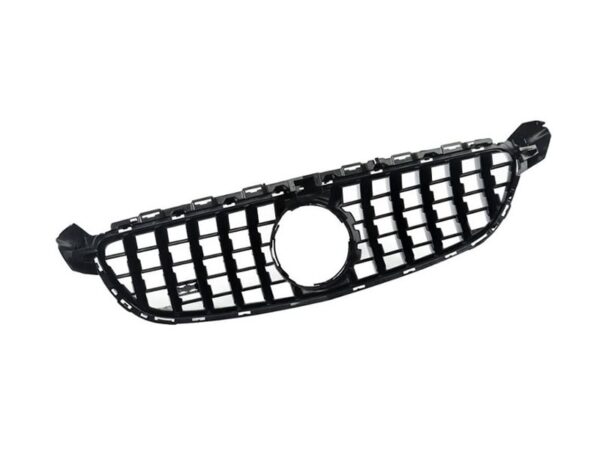 Mercedes-benz c class a205 c205 s205 w205 c63 14-18 gloss black panamericana gt style grille w/o cam