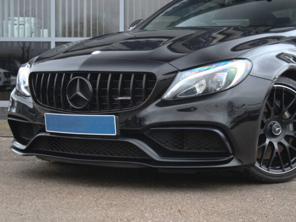 Mercedes-benz c class a205 c205 s205 w205 c63 14-18 gloss black panamericana gt style grille w/o cam