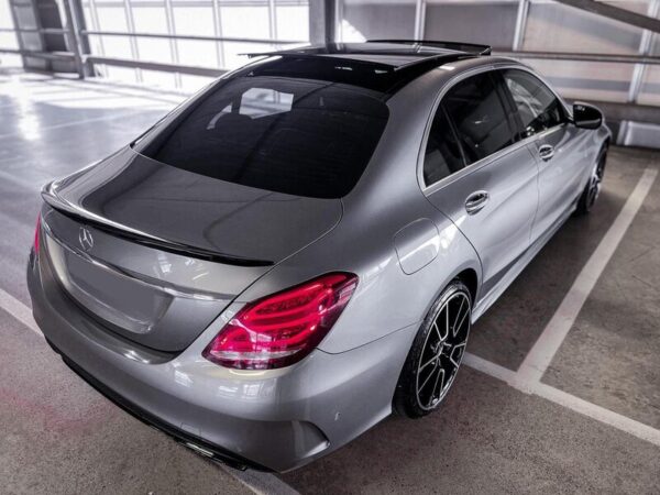 Mercedes-benz c class w205 saloon amg style gloss black boot spoiler