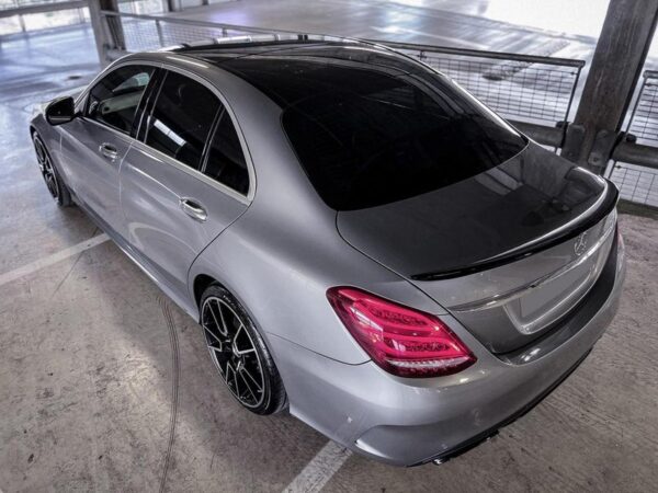 Mercedes-benz c class w205 saloon amg style gloss black boot spoiler