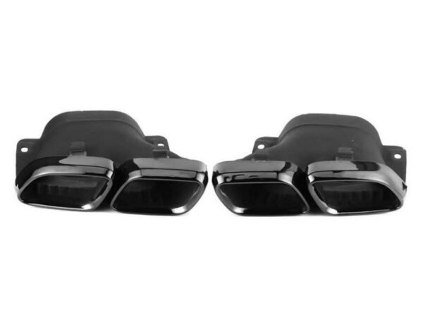 MERCEDES-BENZ A205 C205 W205 S205 AMG Stainless Steel GLOSS BLACK Exhaust Tips