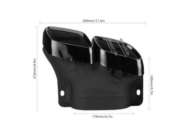 Mercedes-benz a205 c205 w205 s205 amg stainless steel gloss black exhaust tips