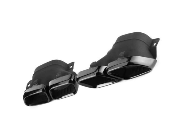 Mercedes-benz a205 c205 w205 s205 amg stainless steel gloss black exhaust tips