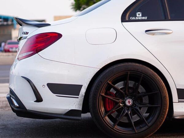 Mercedes-benz c class w205 saloon rt style carbon fiber boot spoiler