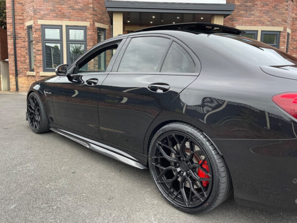 Mercedes-benz c class w205 c63 psm style carbon fiber side skirts
