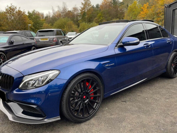 Mercedes-benz w205 amg c63 psm style carbon fiber front splitter