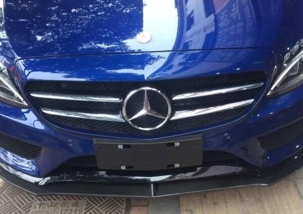 Mercedes-benz c class w205 amg fd style carbon fiber front splitter