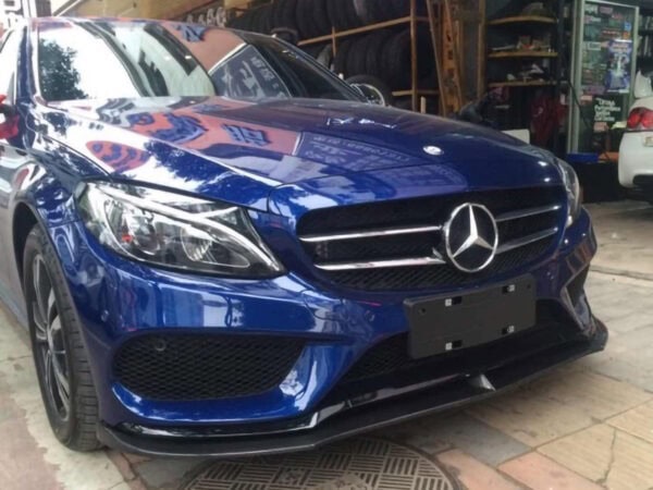 Mercedes-benz c class w205 amg fd style carbon fiber front splitter