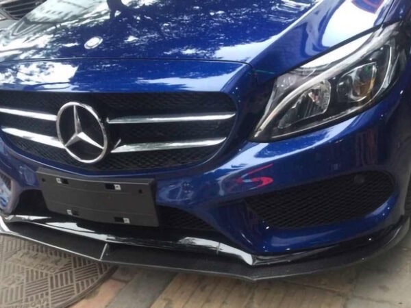 Mercedes-benz c class w205 amg fd style carbon fiber front splitter