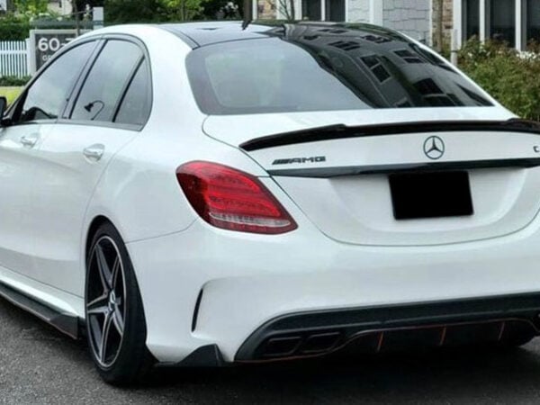 Mercedes-benz c class w205 saloon vrs style carbon fiber boot spoiler