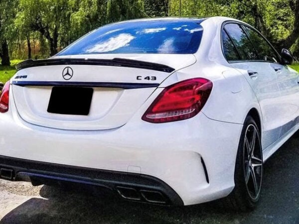 Mercedes-benz c class w205 saloon vrs style carbon fiber boot spoiler