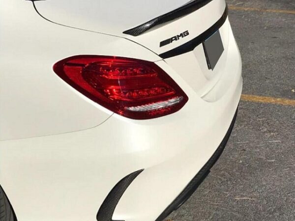 Mercedes-benz w205 saloon c63 amg carbon fiber rear bumper side vents trims