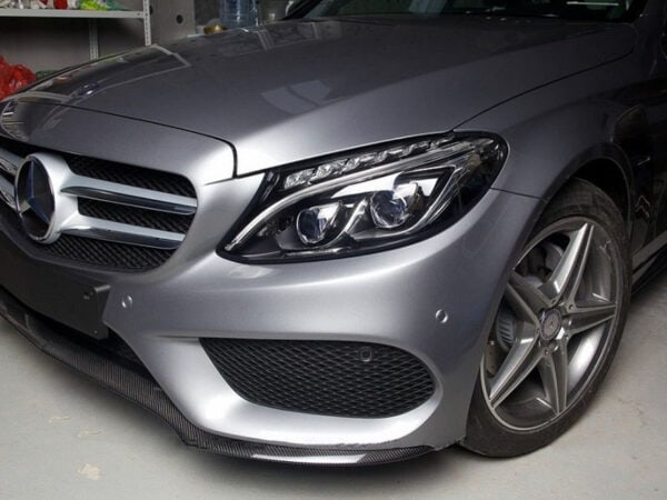 Mercedes-benz c class s205 w205 amg sport carbon fiber 3pc front splitter
