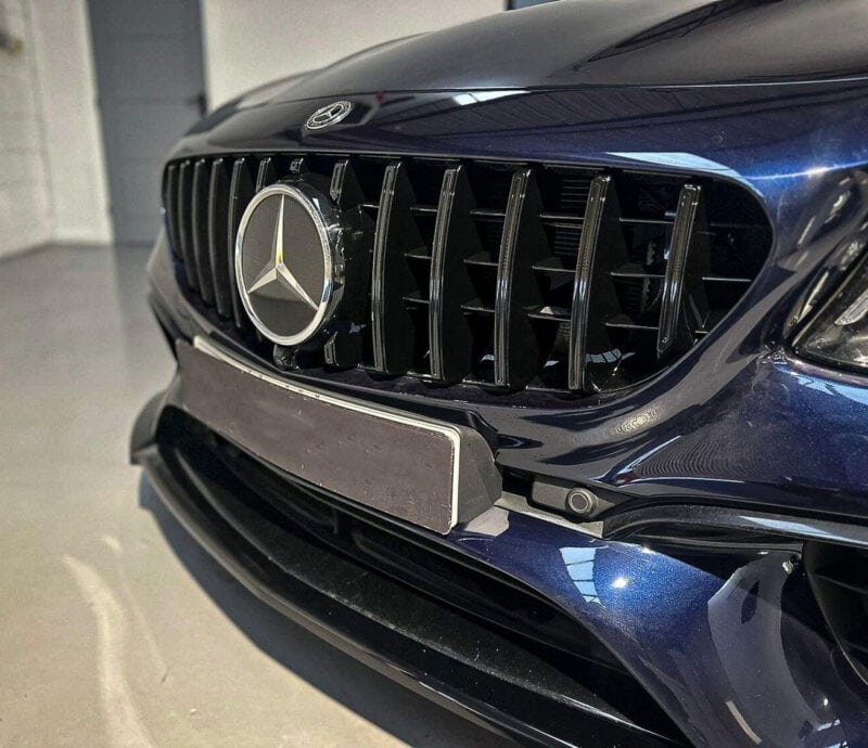 Mercedes-benz e class s213 w213 e63 16-20 gloss black panamericana gt style grille