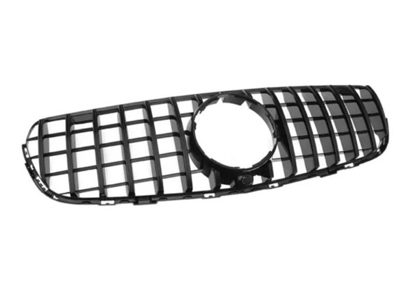 Mercedes-benz glc class x253 15-19 gloss black panamericana gt style grille with cam