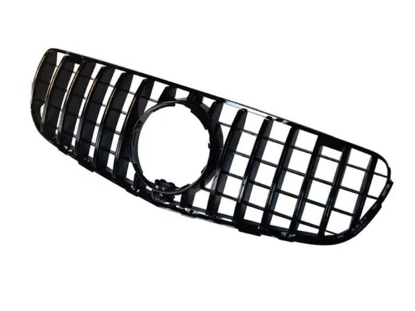 Mercedes-benz glc class x253 15-19 gloss black panamericana gt style grille with cam