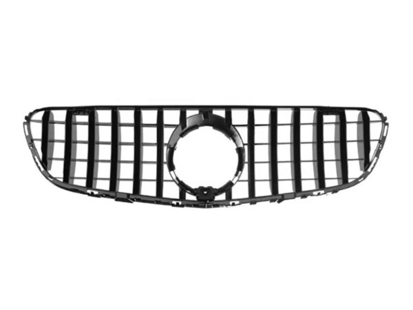 Mercedes-benz glc class x253 15-19 gloss black panamericana gt style grille with cam