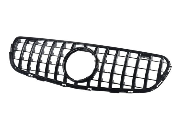 Mercedes-benz glc class x253 15-19 gloss black panamericana gt style grille w/o cam