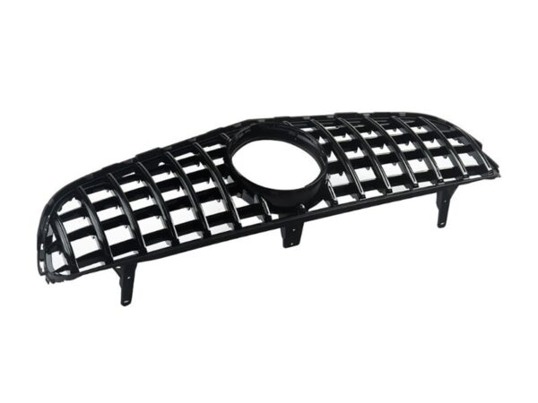 Mercedes-benz glc class x253 15-19 gloss black panamericana gt style grille w/o cam