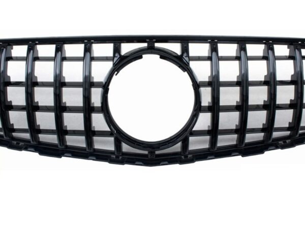 Mercedes-benz glc class x253 15-19 gloss black panamericana gt style grille w/o cam