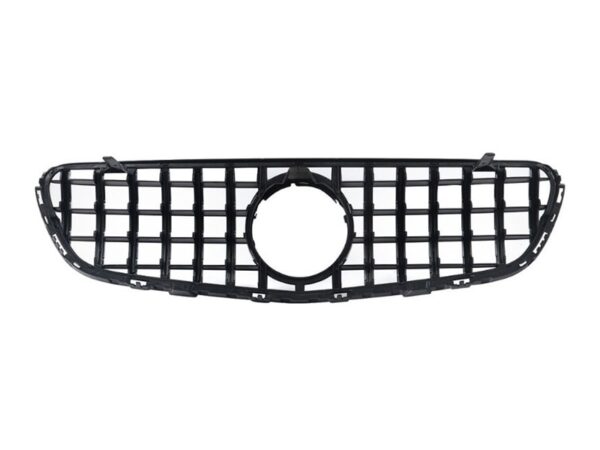 Mercedes-benz glc class x253 15-19 gloss black panamericana gt style grille w/o cam