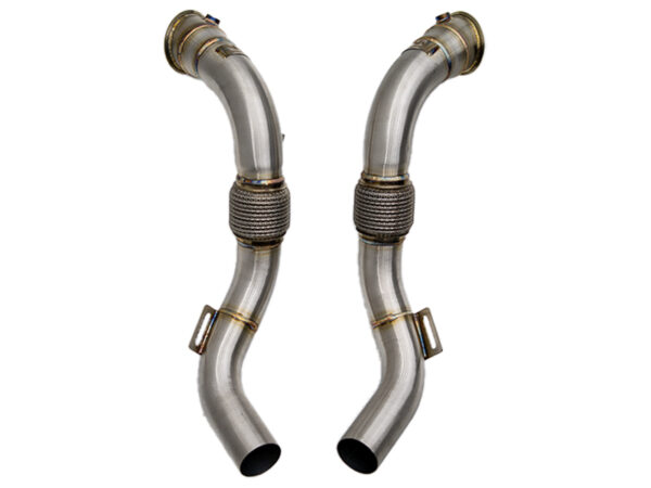 Alternative view of VA Motorsports BMW S63 CATLESS DOWNPIPES F85 F86 X5M X6M