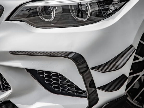 Alternative view of SOOQOO BMW F87 M2C PREPREG CARBON FIBRE Front Corner Canards