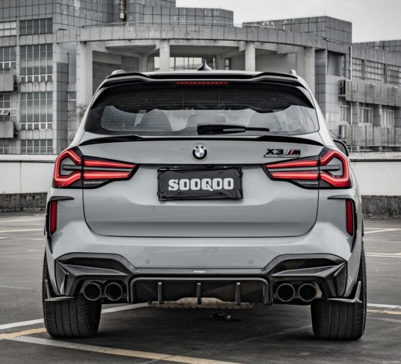 Sooqoo bmw f97 x3m lci prepreg carbon fibre rear diffuser set - image 2