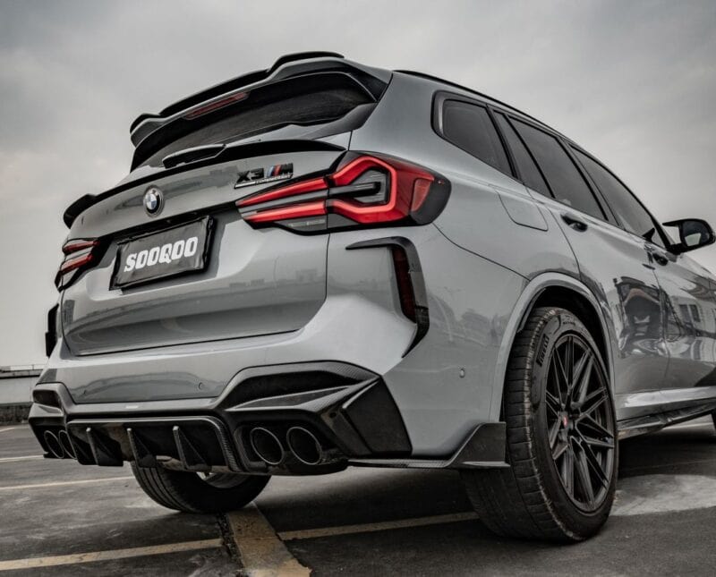 Sooqoo bmw f97 x3m lci prepreg carbon fibre rear diffuser set - image 3