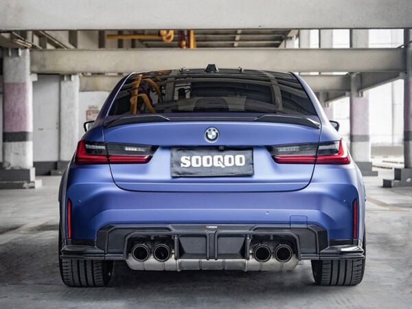 Alternative view of SOOQOO BMW G80 G81 M3 G82 G83 M4 Prepreg CARBON FIBRE Rear Diffuser Set