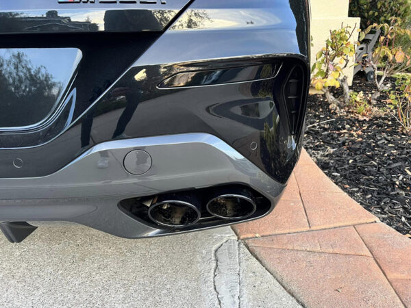 Alternative view of BMW 8 Series G14 G15 G16 Stainless Steel GLOSS BLACK QUAD Exhaust Tips