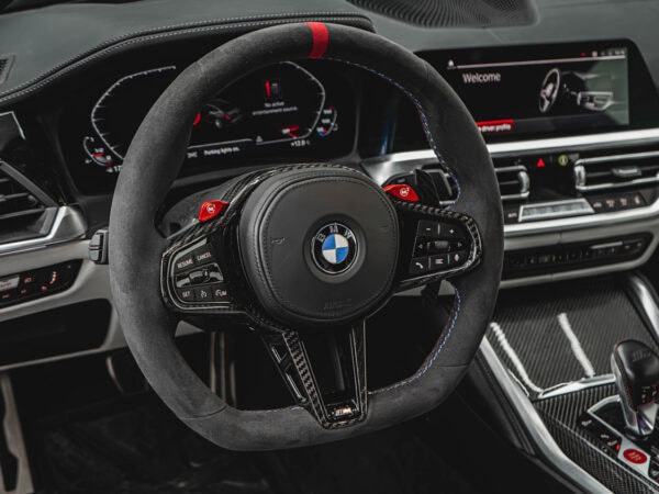 Alternative view of BMW G8X M2 M3 M4 LCI Alcantara Carbon Fibre Steering Wheel