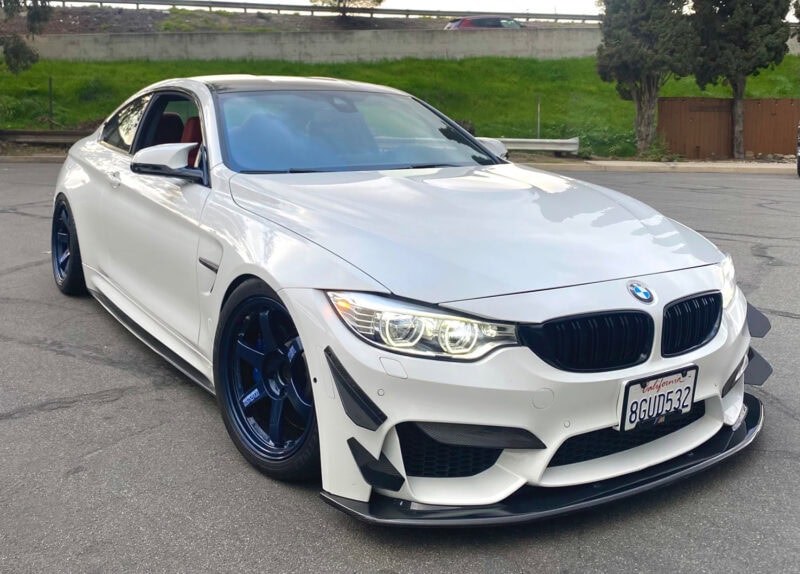 Bmw f80 f82 f83 m3 m4 gt4 style carbon fibre front bumper corner canards winglets - image 2