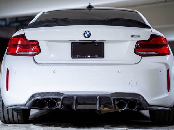 Alternative view of BMW F87 M2 VRS Style CARBON FIBRE Rear Diffuser