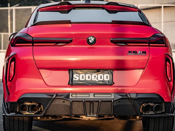 Alternative view of SOOQOO BMW G06 X6 F96 X6M PREPREG CARBON FIBRE ROOF SPOILER