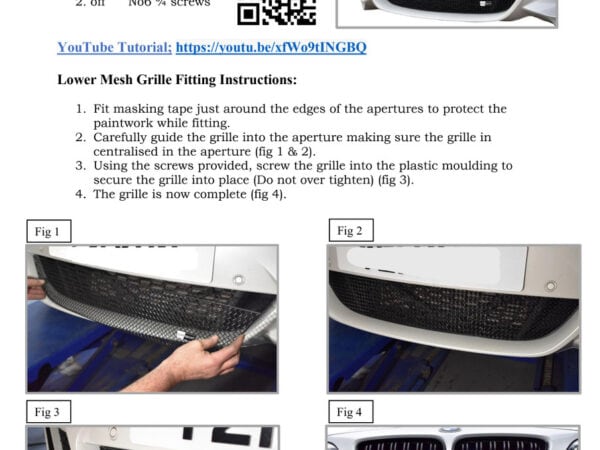 Zunsport BMW 2 SERIES F22 F23 M SPORT LOWER GRILLE