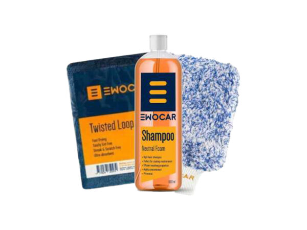 Ewocar Neutral Foam Shampoo + Wash Mitt + Twisted Loop Towel