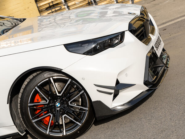 Alternative view of SOOQOO BMW G90 G99 M5 PREPREG CARBON FIBRE FRONT BUMPER CANARDS WINGLETS