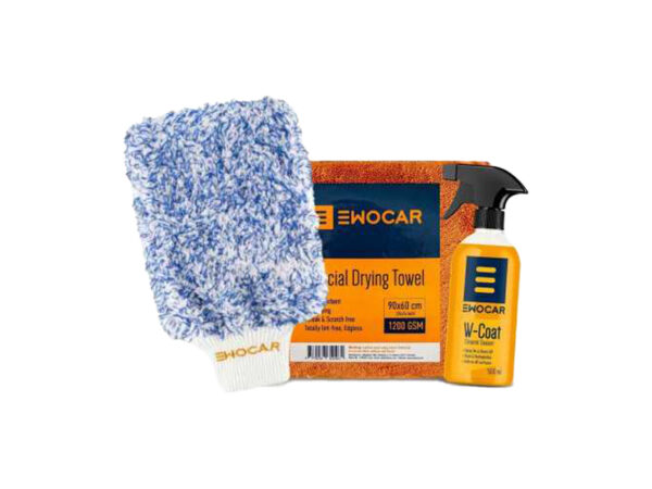 Ewocar W-Coat + Wash Mitt + Special Twisted Loop Towel