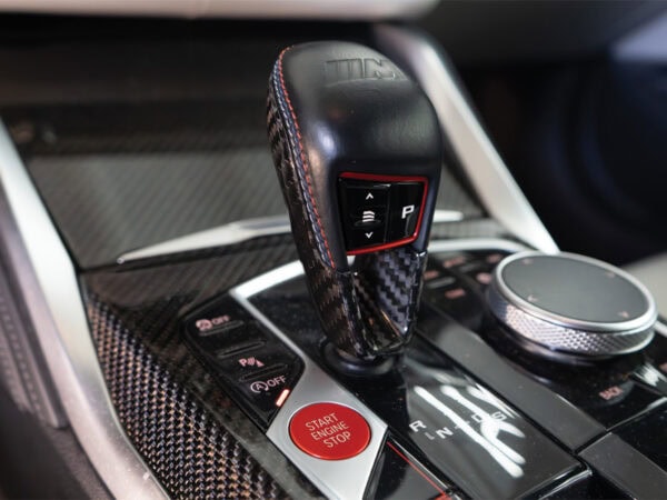 Alternative view of BMW G87 M2 G80 G81 M3 G82 G83 M4 Prepreg CARBON FIBRE Gear Knob Trim