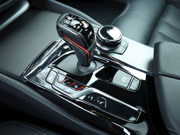 Alternative view of BMW F90 M5 F97 X3M F98 X4M Prepreg CARBON FIBRE Gear Knob Trims