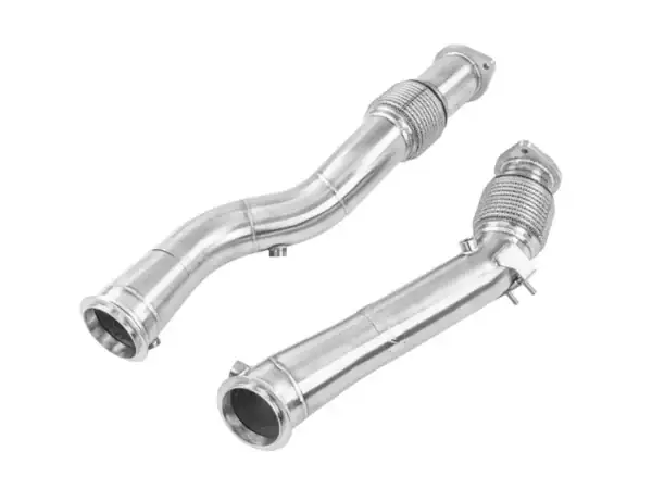 Alternative view of Alpha Competition BMW F97 X3M F98 X4M S58 Catless Downpipe