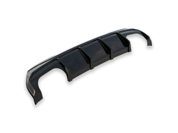 Maxton Design Gloss Black Quad Exhaust Rear Diffuser V.3 For BMW F40 M Sport M135i (Quad Exhaust Version)