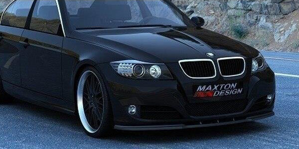 Alternative view of Maxton Design Gloss Black Front Splitter V.1 For BMW 3 Series E90 E91 LCI