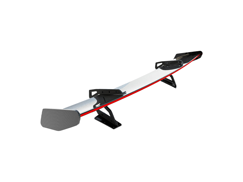 Maxton design prepreg carbon fibre spoiler with upper swan mounting v. 2 + led for porsche 718 cayman 982c