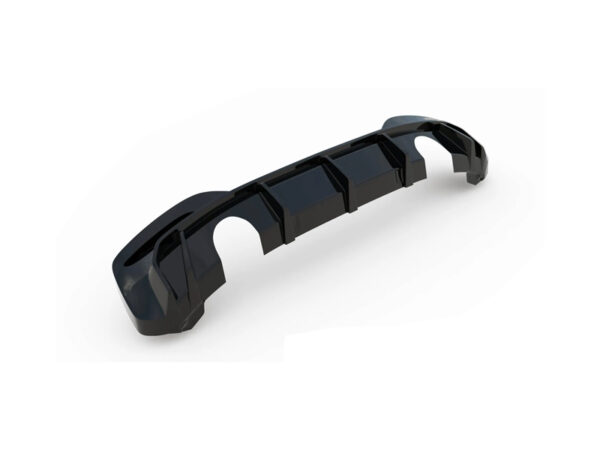 Maxton Design Matte Black Dual Exhaust Rear Diffuser V.3 For BMW M140i F20 F21 M Sport LCI