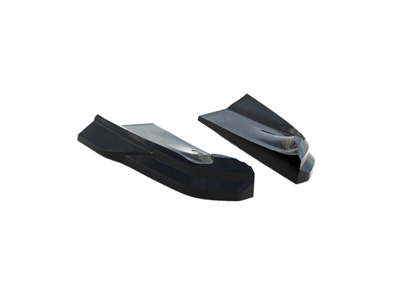 Maxton design gloss black rear corner splitters for porsche macan 95b gts mk1 facelift